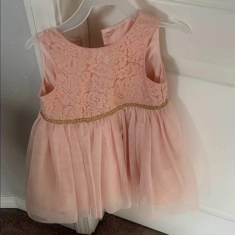 Elegant Pink Lace Kids Formal Dress